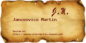 Jancsovics Martin névjegykártya